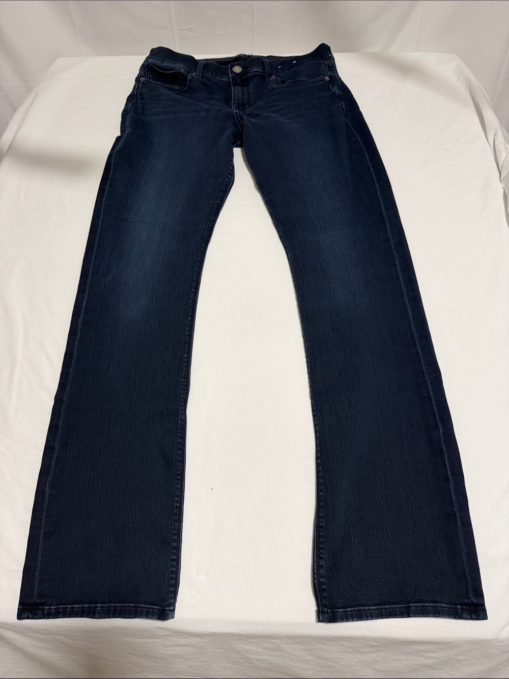 Express Women's 10R Barely Boot Cut Jeans Dark Blue Stretch Supersoft